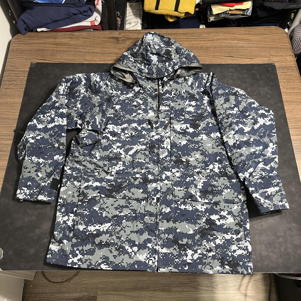USN Parka Working Jacket Gore-Tex Goretex Blue Digital Camo Tennessee Apparel